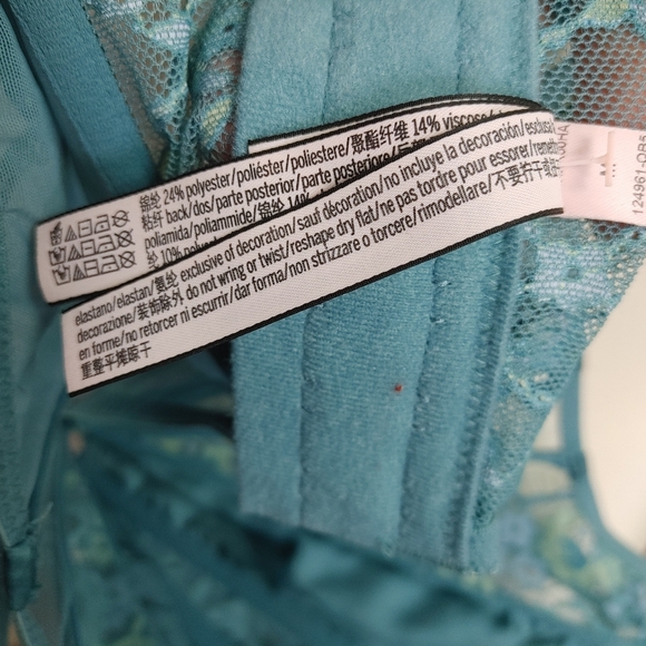 Victoria's Secret Teal Lace Up Bustier Size M - Picture 14 of 15